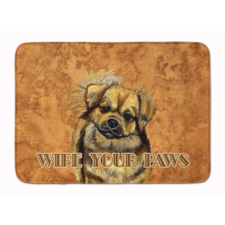 Carolines Treasures Tibetan Spaniel Wipe your Paws Machine Washable Memory Foam Mat LH9458RUG